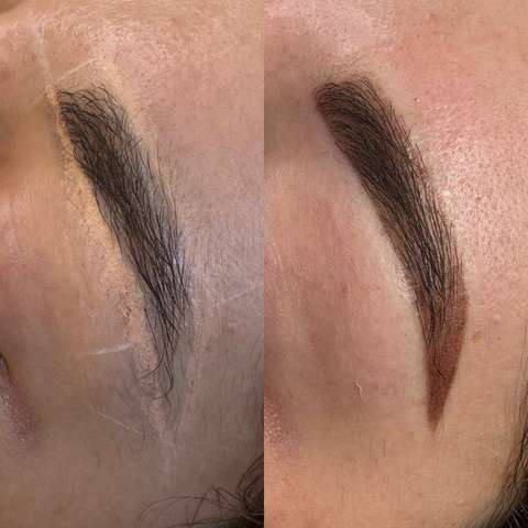 Brow tattooing result