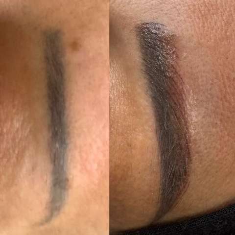 Brow tattooing result