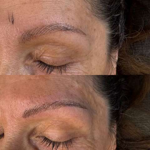 Brow tattooing result