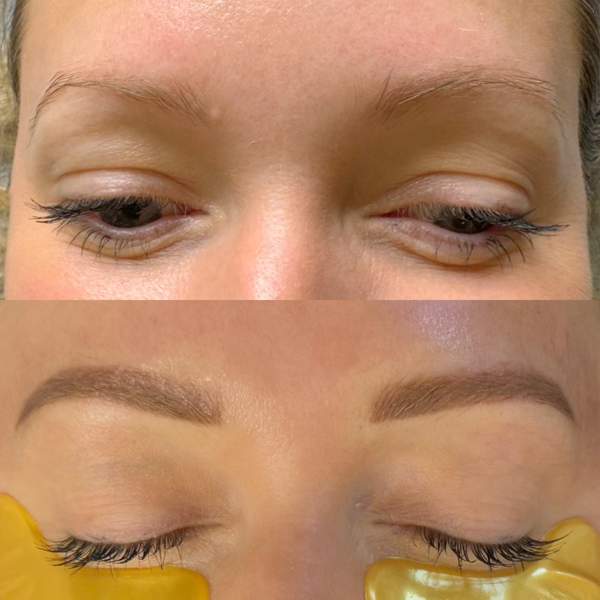 Brow tattooing result
